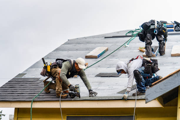 Professional Emergency Roof Repair technician working in Ruffs Dale, PA